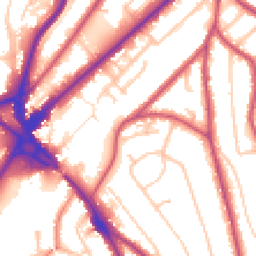Daytime road noise heatmap for CR8 1AA
