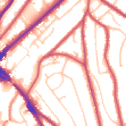 Daytime road noise heatmap for CR8 1AL