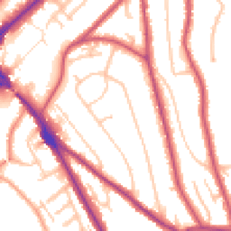 Daytime road noise heatmap for CR8 1AW