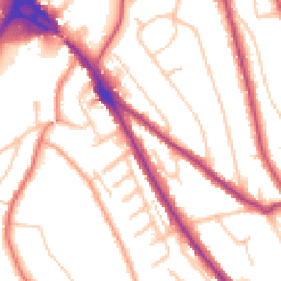 Daytime road noise heatmap for CR8 1AZ