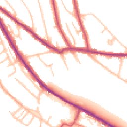 Daytime road noise heatmap for CR8 1BD