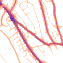 Daytime road noise heatmap for CR8 1BF