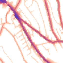 Daytime road noise heatmap for CR8 1BT