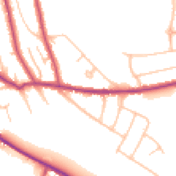 Daytime road noise heatmap for CR8 1BZ