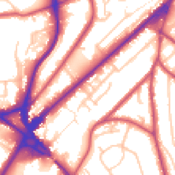 Daytime road noise heatmap for CR8 2BZ