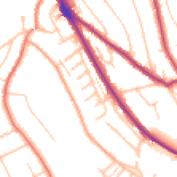 Daytime road noise heatmap for CR8 2DR