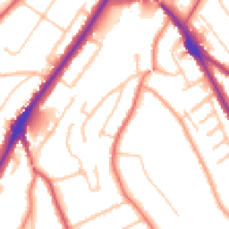 Daytime road noise heatmap for CR8 2EN
