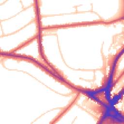 Daytime road noise heatmap for CR8 2JB
