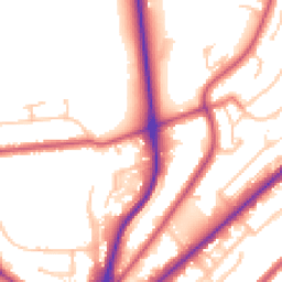 Daytime road noise heatmap for CR8 2JQ