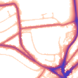 Daytime road noise heatmap for CR8 2JX