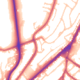 Daytime road noise heatmap for CR8 2NB