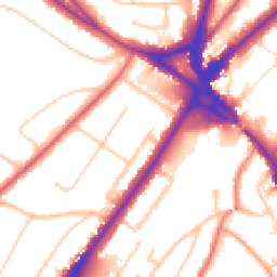 Daytime road noise heatmap for CR8 3AU