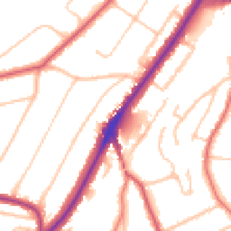 Daytime road noise heatmap for CR8 4DB