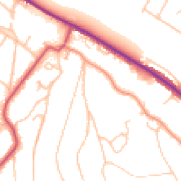 Daytime road noise heatmap for CR8 5DU