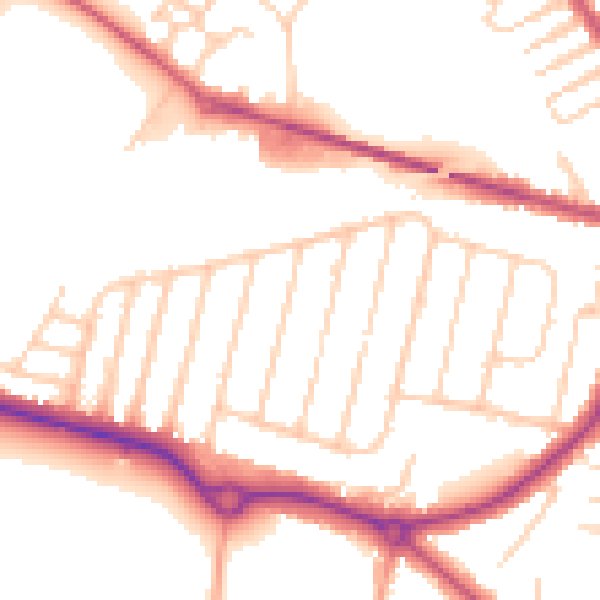 Daytime road noise heatmap for CT11 0PH
