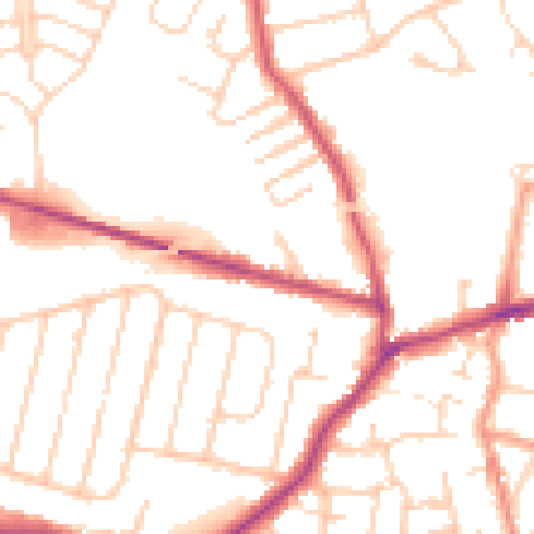 Daytime road noise heatmap for CT11 0RH