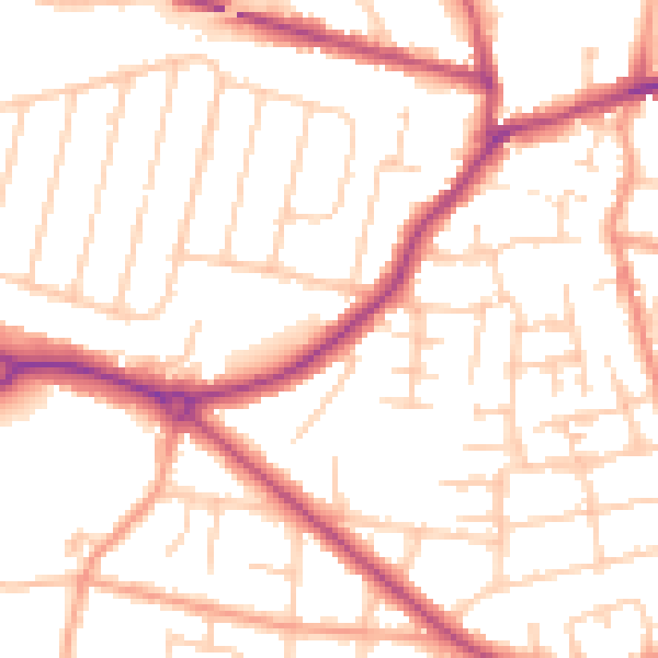 Daytime road noise heatmap for CT11 0RX