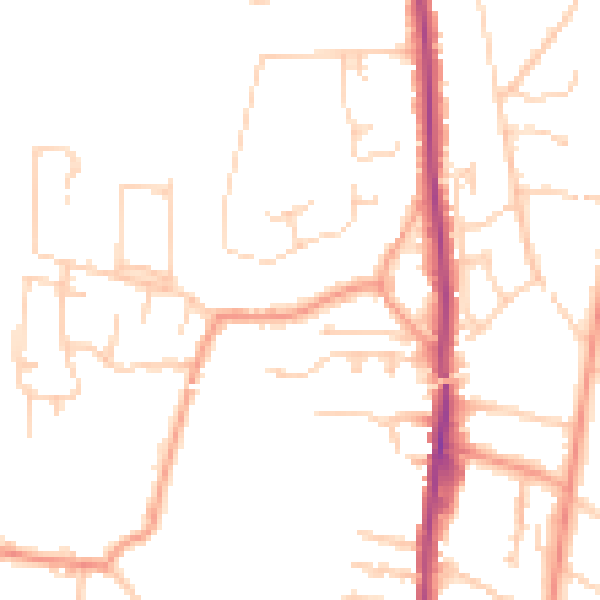Daytime road noise heatmap for CT11 7DG