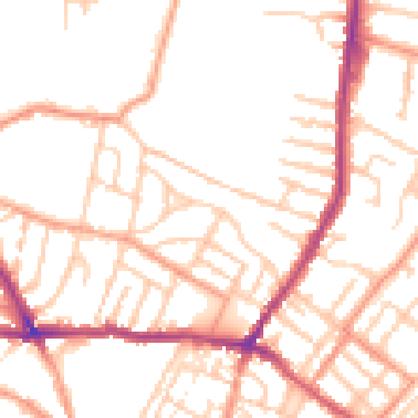 Daytime road noise heatmap for CT11 7LP