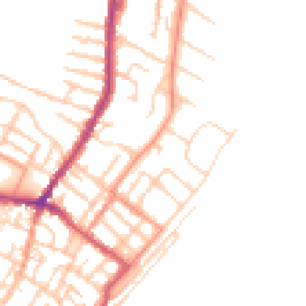 Daytime road noise heatmap for CT11 8AE