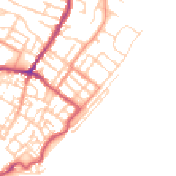 Daytime road noise heatmap for CT11 8DR