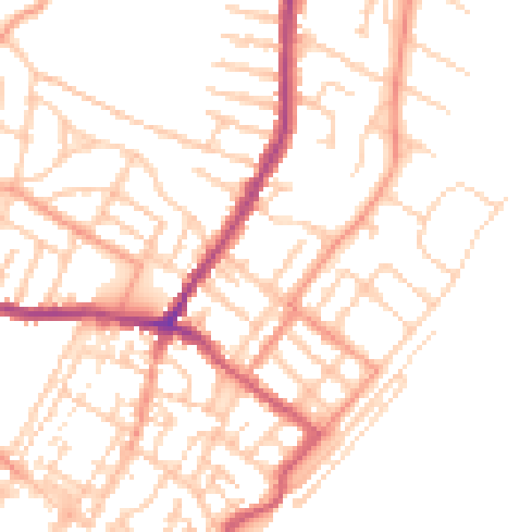 Daytime road noise heatmap for CT11 8EL