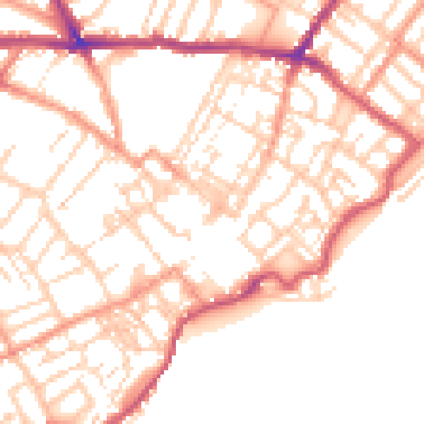 Daytime road noise heatmap for CT11 8NG