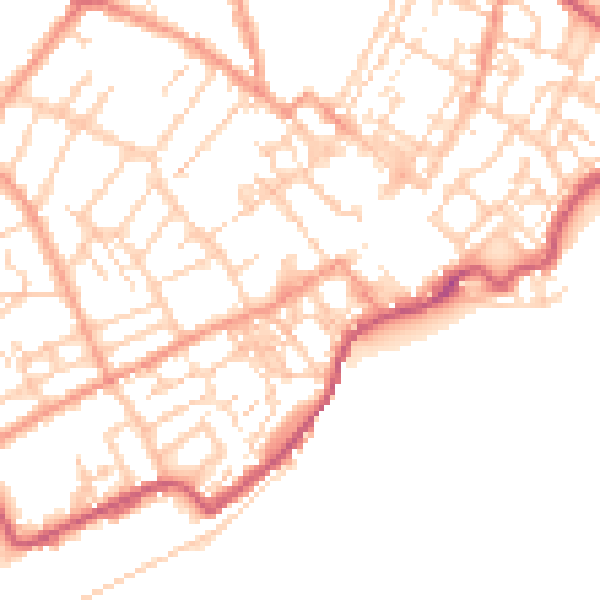 Daytime road noise heatmap for CT11 9DT