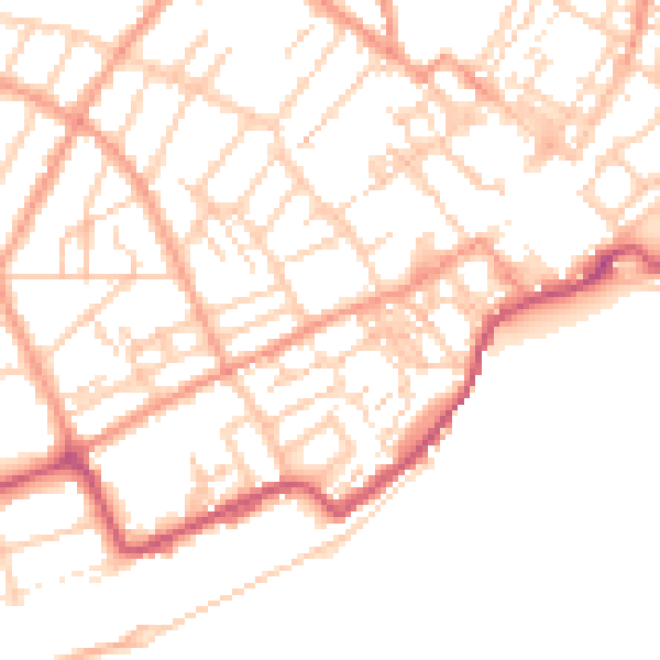 Daytime road noise heatmap for CT11 9JW