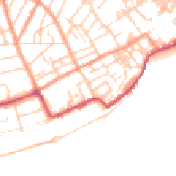 Daytime road noise heatmap for CT11 9LE