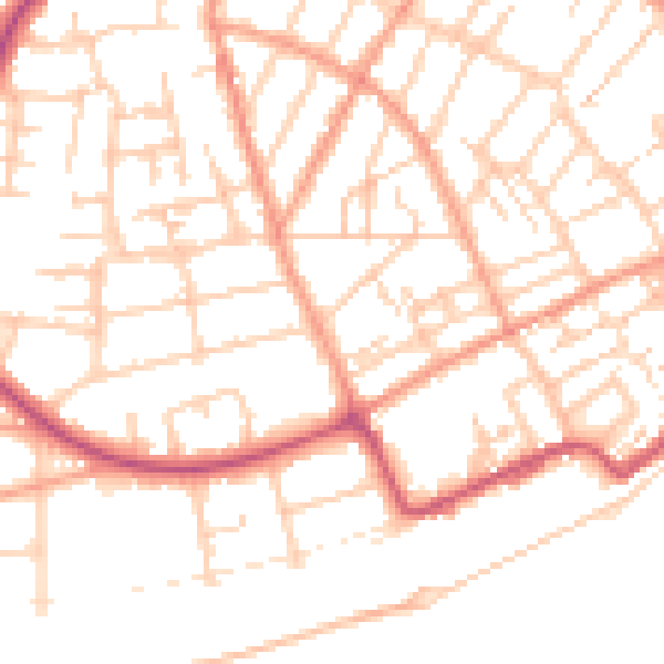 Daytime road noise heatmap for CT11 9NB