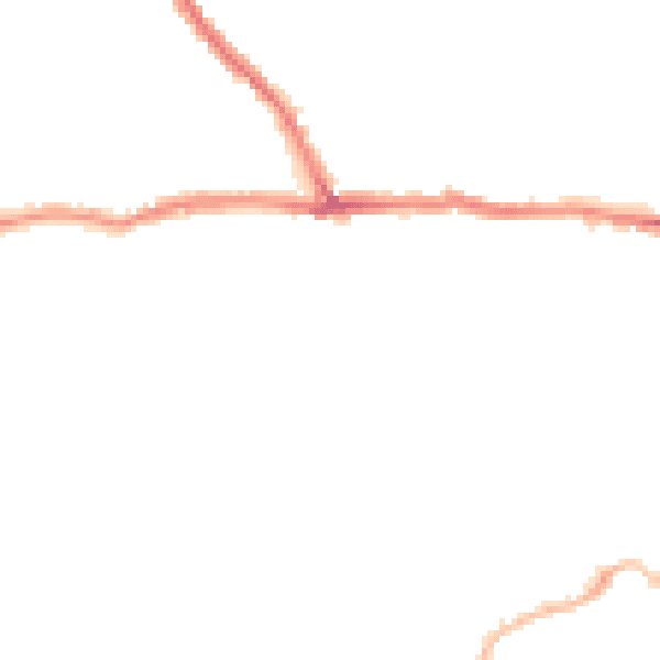 Night-time road noise heatmap for CT11 9TY