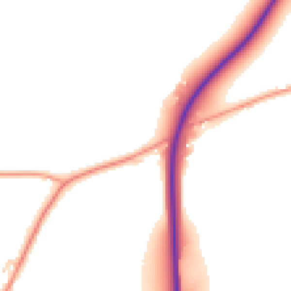 Daytime road noise heatmap for CT13 0DH