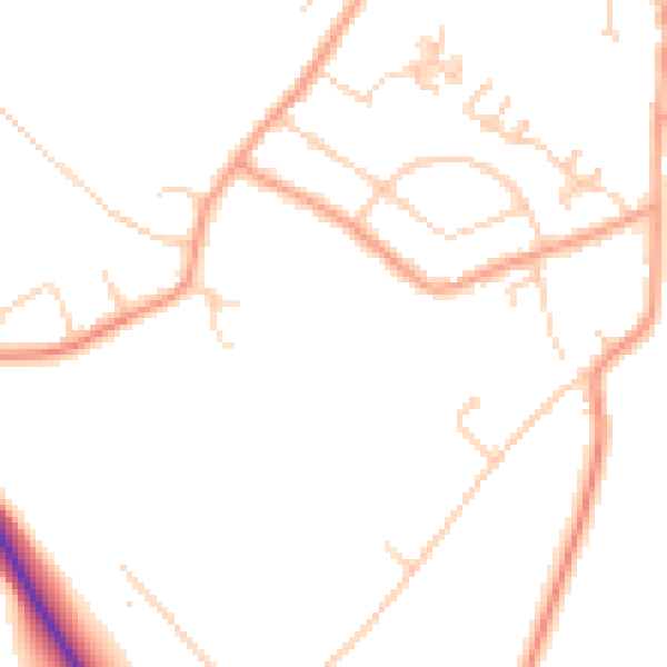 Daytime road noise heatmap for CT13 0GN