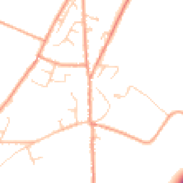 Daytime road noise heatmap for CT13 0HE