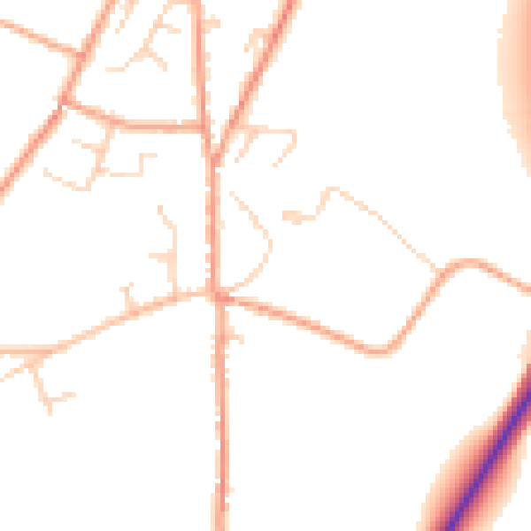 Daytime road noise heatmap for CT13 0HJ