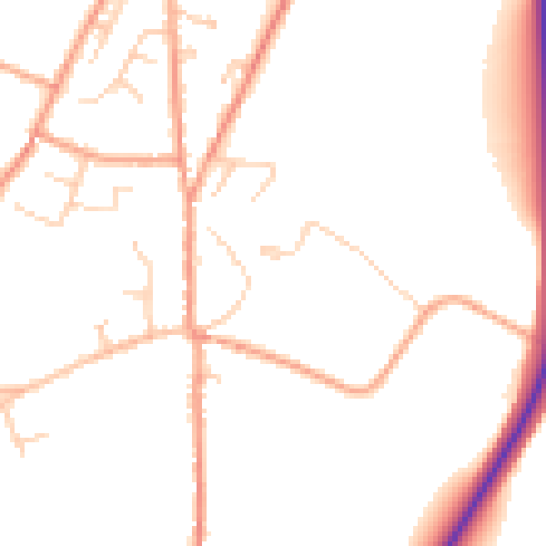 Daytime road noise heatmap for CT13 0HL