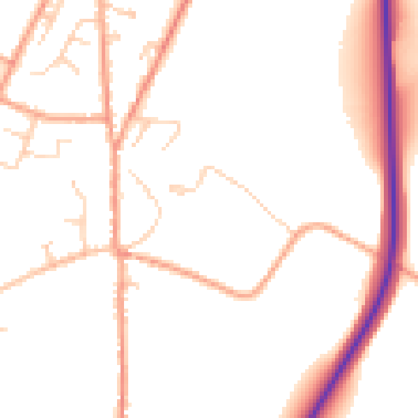 Daytime road noise heatmap for CT13 0HN