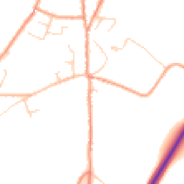 Daytime road noise heatmap for CT13 0JA