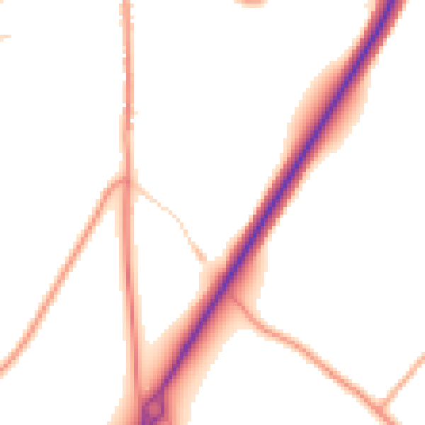 Daytime road noise heatmap for CT13 0JL