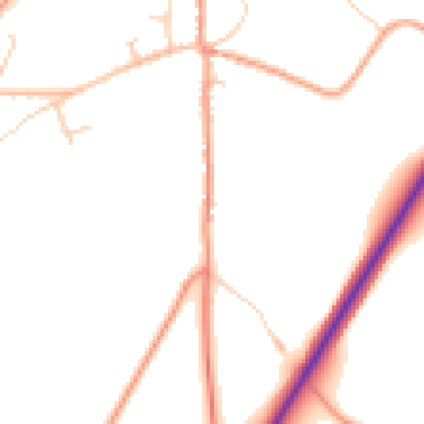 Daytime road noise heatmap for CT13 0JQ
