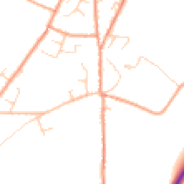 Daytime road noise heatmap for CT13 0JW
