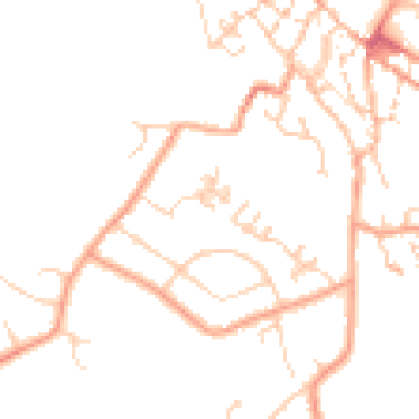 Daytime road noise heatmap for CT13 0QN
