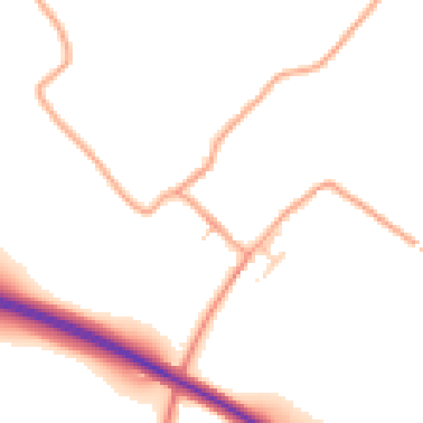 Daytime road noise heatmap for CT15 5EU