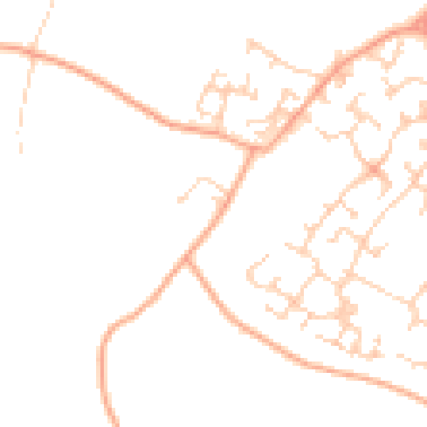 Daytime road noise heatmap for CT18 7AF