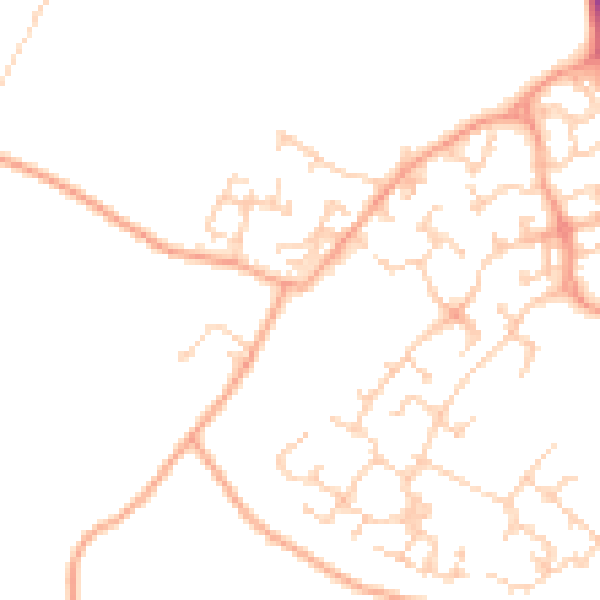 Daytime road noise heatmap for CT18 7BF