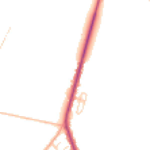 Daytime road noise heatmap for CT18 7BH