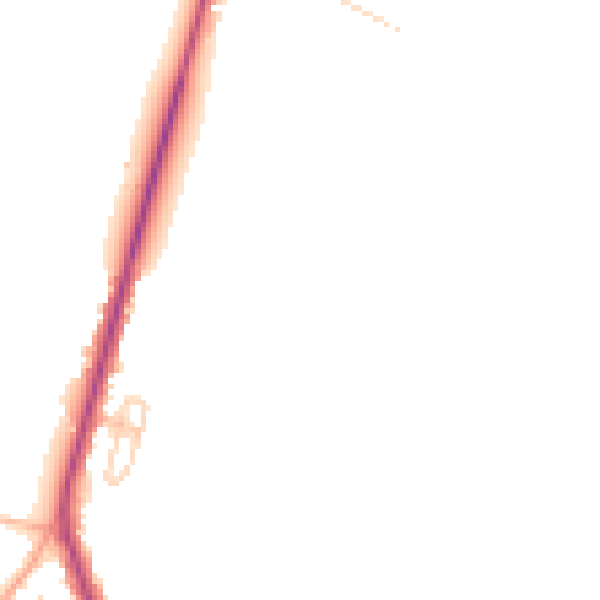 Daytime road noise heatmap for CT18 7BJ