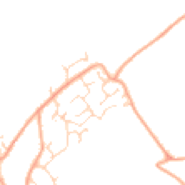 Daytime road noise heatmap for CT18 7DG