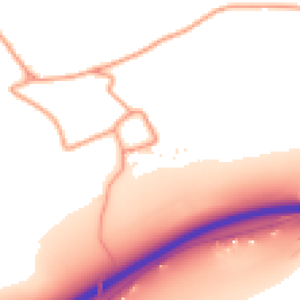 Daytime road noise heatmap for CT18 7RG